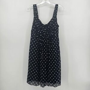 INC International Concepts Polka Dot Mesh Sleeveless Dress Black White Medium